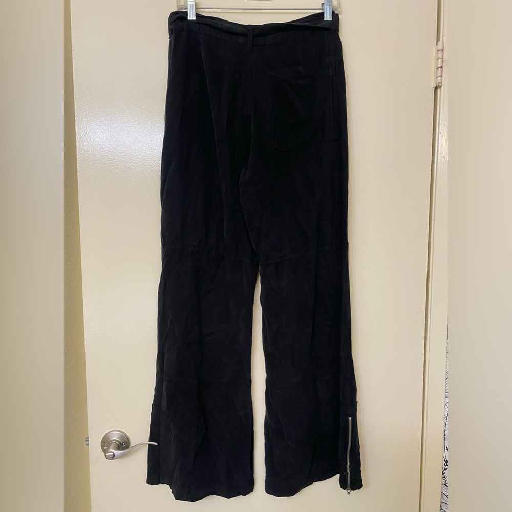 Black Utility Wide Leg Belted Pants - Picture 4 of 5